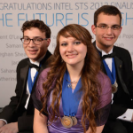 Intel Science Prize Winner Sara Volz, with second and third prize winners