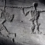 Rock art: Man with spear