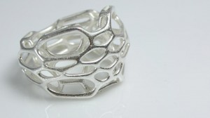 3D-printed silver ring