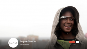 Person wearing Google Glass