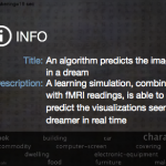 Screenshot of video: "An algorithm prediccts the images within a dream"