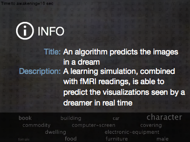 Screenshot of video: "An algorithm prediccts the images within a dream"