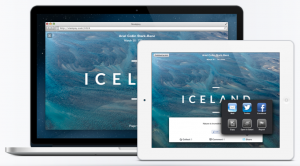 Desktop and laptop images of "Iceland" photo portfolio