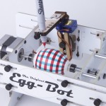 "Egg-Bot" drawing on egg