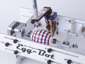"Egg-Bot" drawing on egg