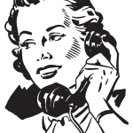 Illustration of woman on phone
