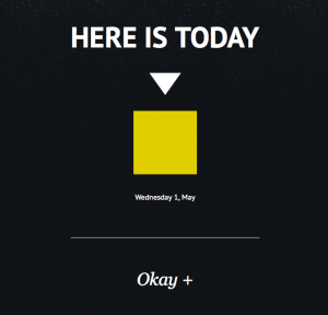 Here Is Today - arrow pointing at square