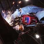 Karen Cusolito welding