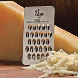 Cheese grater business card