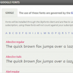 Google Fonts download interface
