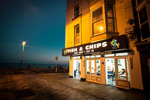 Photograph of fish and chips store