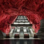 Underground station in Rådhuset, Stockholm, Sweden