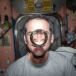Chris Hadfield on the ISS with water bubble