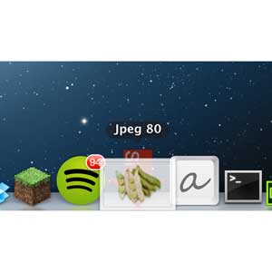 "Make JPEG Droplet" icon in Mac Doc