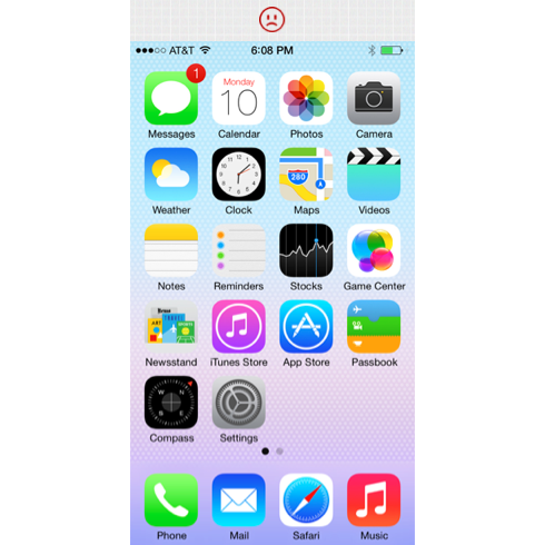 iOS7 home screen