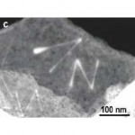 Electron microscope image image of "N" on graphene