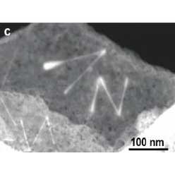 Electron microscope image image of "N" on graphene