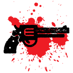 Gun and blood spatter