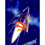 Soviet rocket poster