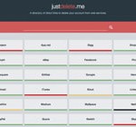 Justdelete.me screenshot