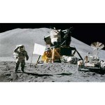 U.S. Flag on the moon, Photoshopped white