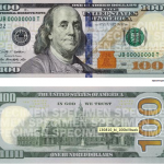 Hundred-dollar bill back and front