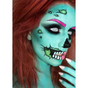 Pop art zombie makeup - NICOLA GINZLER