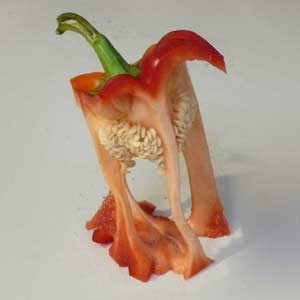 Red pepper sculpture