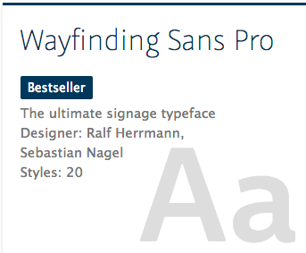"Wayfinding Sans Pro" typeface