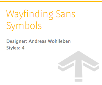 "Wayfinding Sans Symbols" typeface