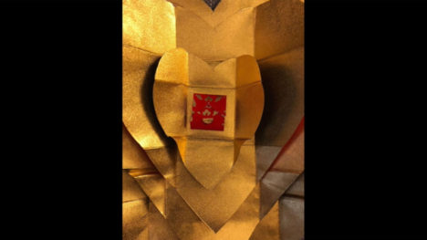 “Nesting Origami Hearts” Valentine’s Day card