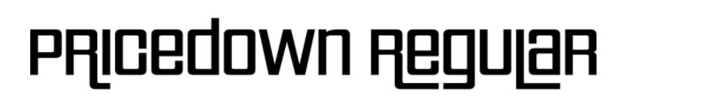 Pricedown Regular font sample