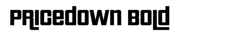 Pricedown Bold font sample