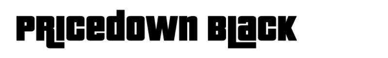 Pricedown Black font sample