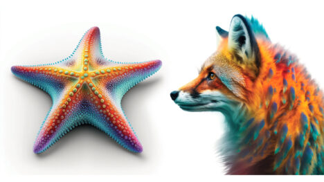 AI generated images of 9 Phyla in Kingdom Animalia