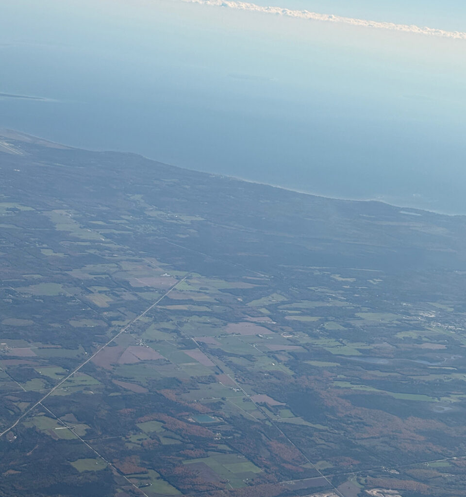 Fields seen from a airplane