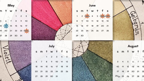 2025 Calendar – Martha Bernstein color wheel